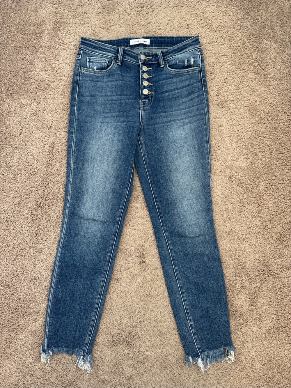 Flying Monkey High-Rise Button Fly Skinny Jeans